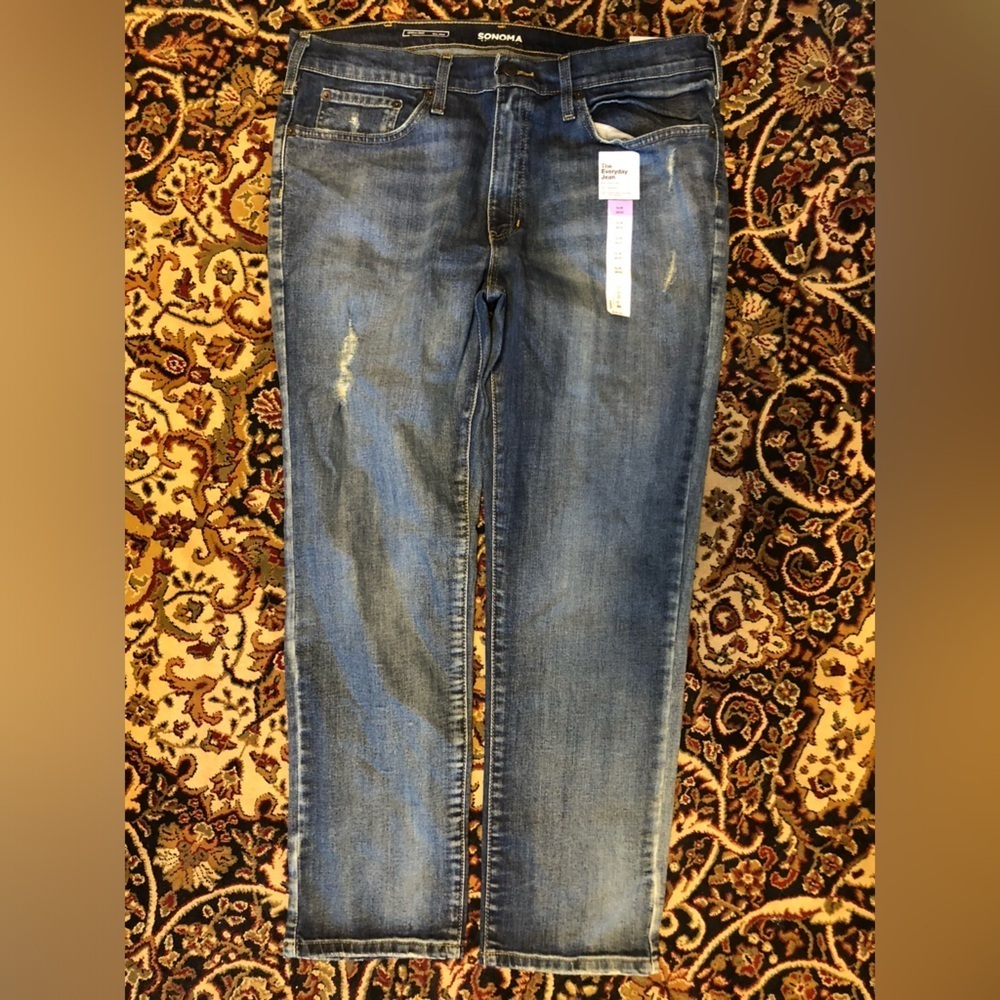 NWT, Sonoma men’s 38 x 30 slim fit jeans stretch